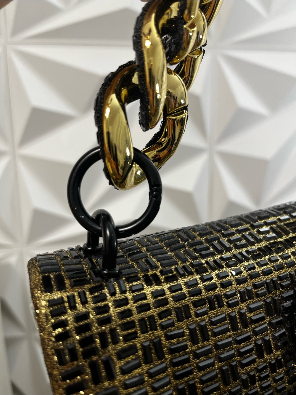 Kurt Geiger Black and Gold Crossbody Bag - Women Bags - Picture 17 of 17